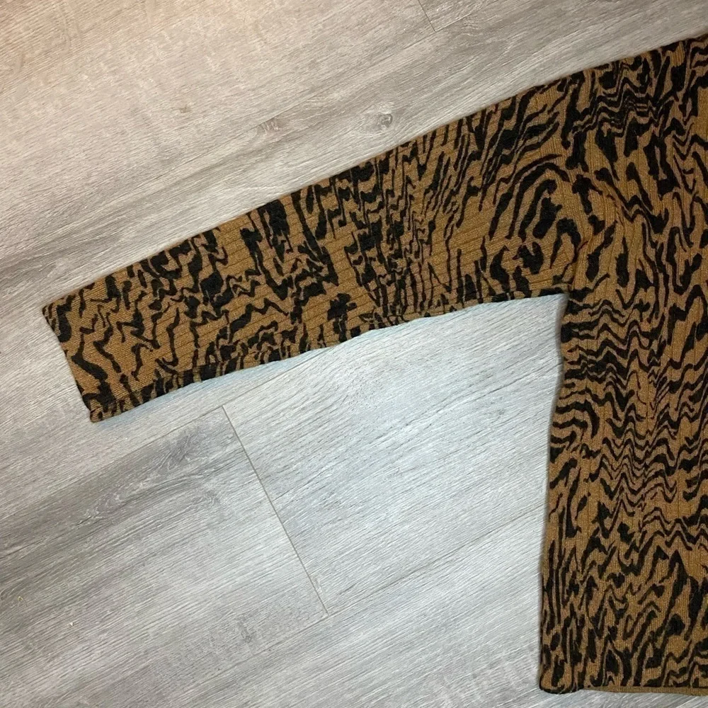 Madewell Tigerized Cameron Ribbed Cardigan Sweater in Coziest Yarn